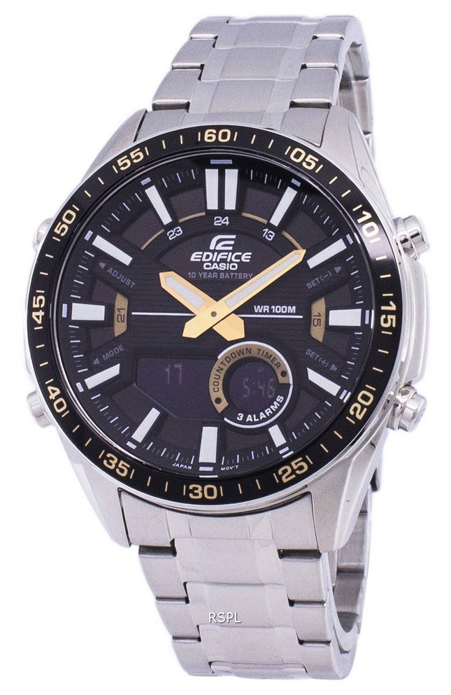 Casio bygningsværk verden tid kvarts BELLEN-C100D-1BV EFVC100D-1BV Herreur