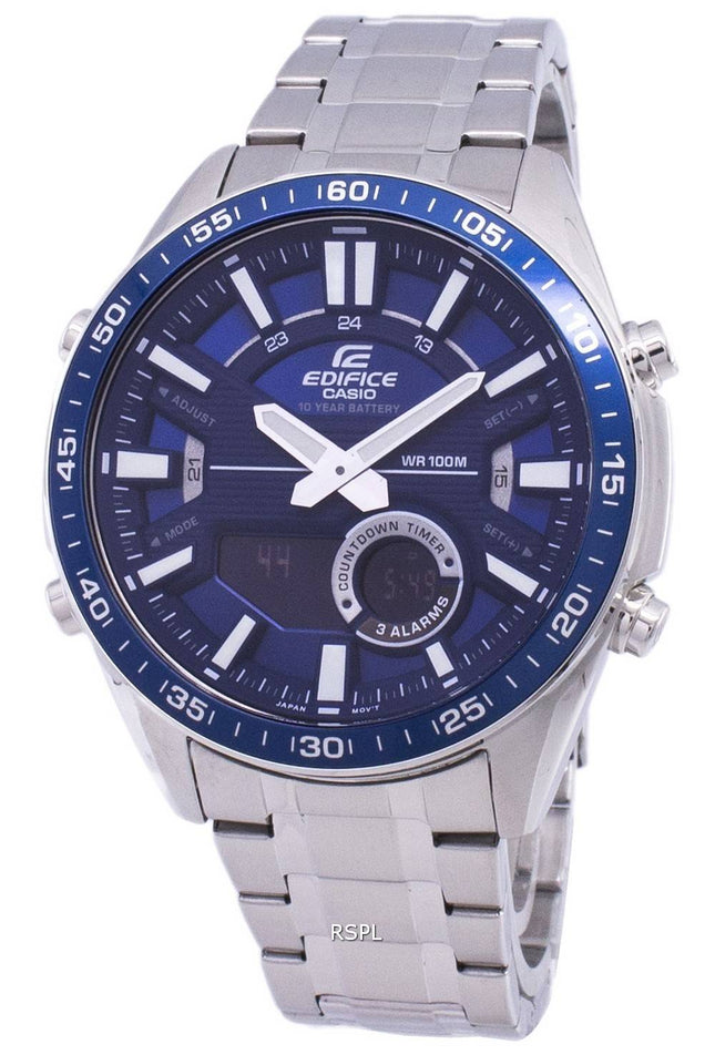Casio bygningsværk Alarm Analog Quartz EFVC100D-2AV BELLEN-C100D-2AV Herreur
