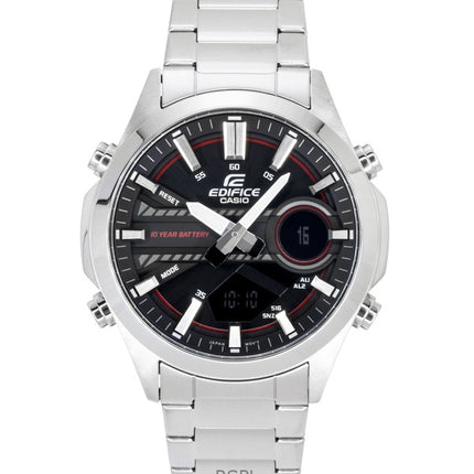 Casio Edifice analog digital rustfrit stål sort urskive quartz EFV-C120D-1A4 100M herreur