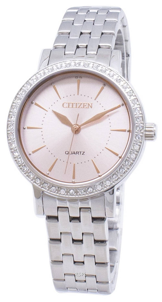 Borger kvarts EL3041-87 X Analog Diamond Accent kvinders ur