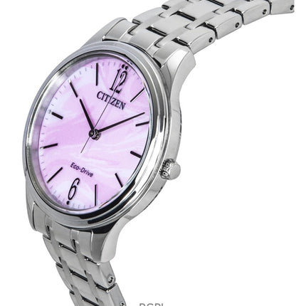 Citizen Elegance Rustfrit Stål Pink Urskive Eco-Drive EM0411-71X Dameur