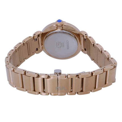 Citizen L Series Diamond Accent Rose Guld Rustfrit Stål Mother Of Pearl Urskive Eco-Drive EM1073-85Y Dameur