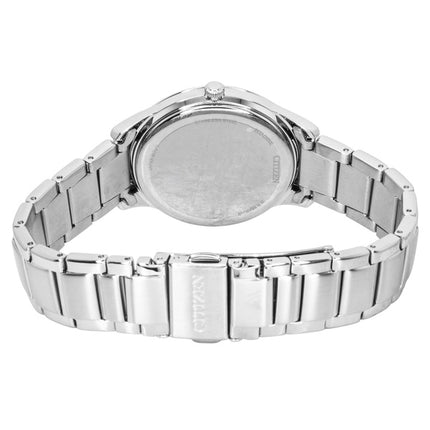 Citizen Eco-Drive analog rustfrit stål isblå urskive solcelle EM1220-58Y dameur