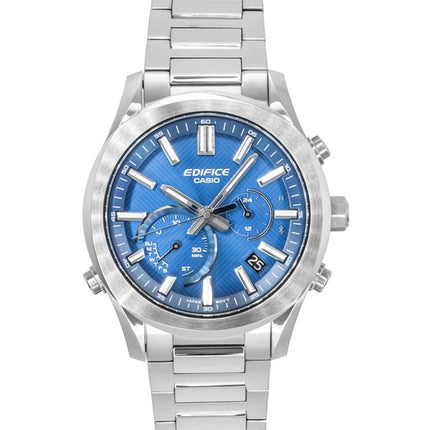 Casio Edifice Analog Chronograph Smartphone Link Rustfrit Stål Blå Skive Solar EQB-1300D-2A 100M Herreur