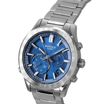 Casio Edifice Analog Chronograph Smartphone Link Rustfrit Stål Blå Skive Solar EQB-1300D-2A 100M Herreur