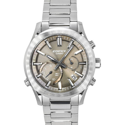 Casio Edifice analog kronograf smartphone link rustfrit stål brun urskive solcelle EQB-1300D-5A 100M herreur