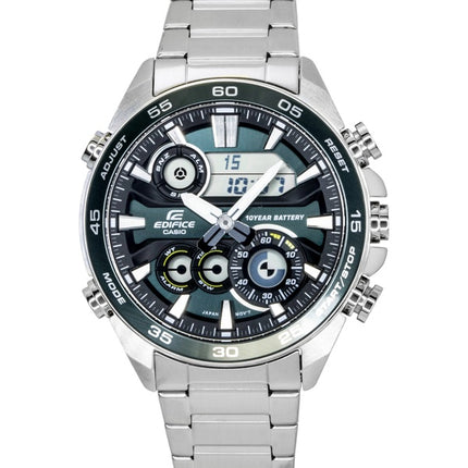 Casio Edifice Analog Digital Rustfrit Stål Grøn Skive Quartz ERA-130D-3A 100M Herreur
