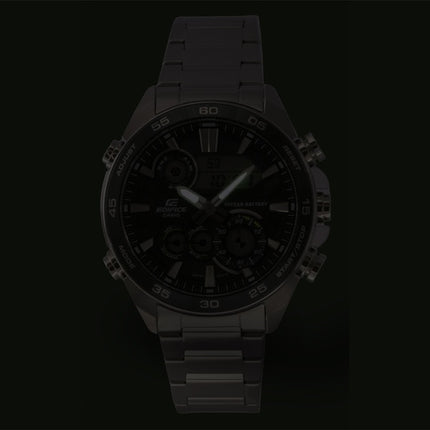 Casio Edifice Analog Digital Rustfrit Stål Grøn Skive Quartz ERA-130D-3A 100M Herreur