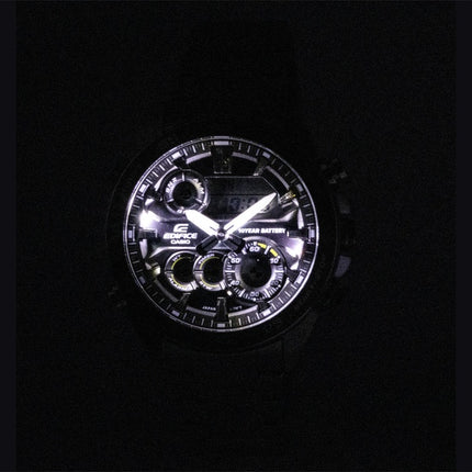 Casio Edifice Analog Digital Rustfrit Stål Grøn Skive Quartz ERA-130D-3A 100M Herreur