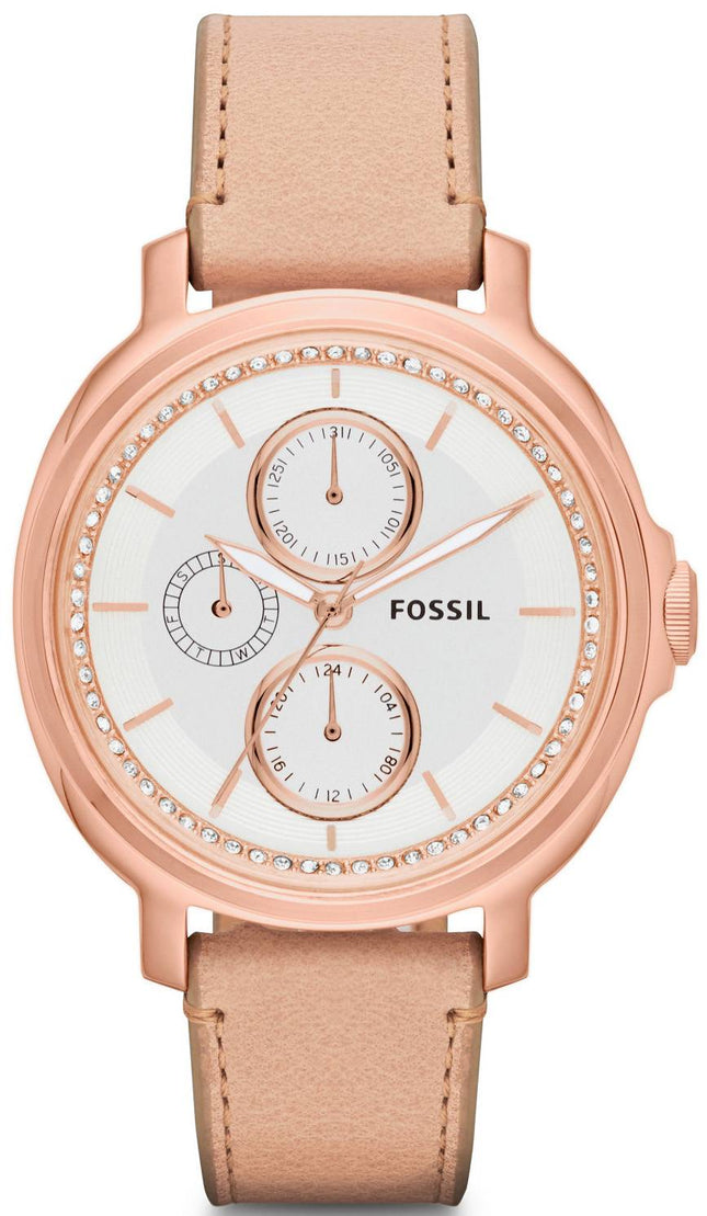 Fossile Chelsey multifunktions Sand læder rem ES3358 kvinders ur