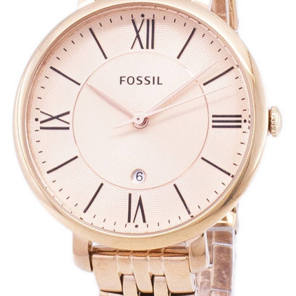 Fossile Jacqueline Rose guld-Tone analoge ES3435 kvinders ur