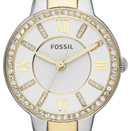 Fossile Virginia Analog krystal-accent tofarvet ES3503 kvinders ur