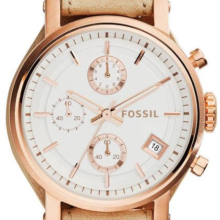 Fossile oprindelige kæreste Chronograph hvid skive ES3748 kvinders ur