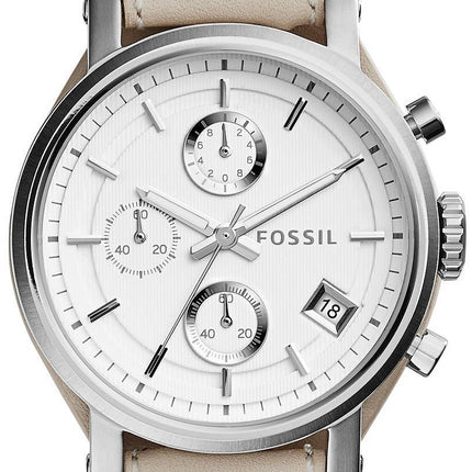 Fossile oprindelige kæreste Chronograph hvid skive ES3811 kvinders ur
