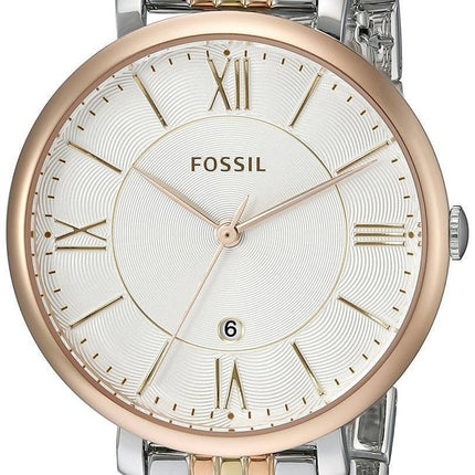 Fossile Jacqueline Silver ringe marineblå læder ES3844 kvinders ur
