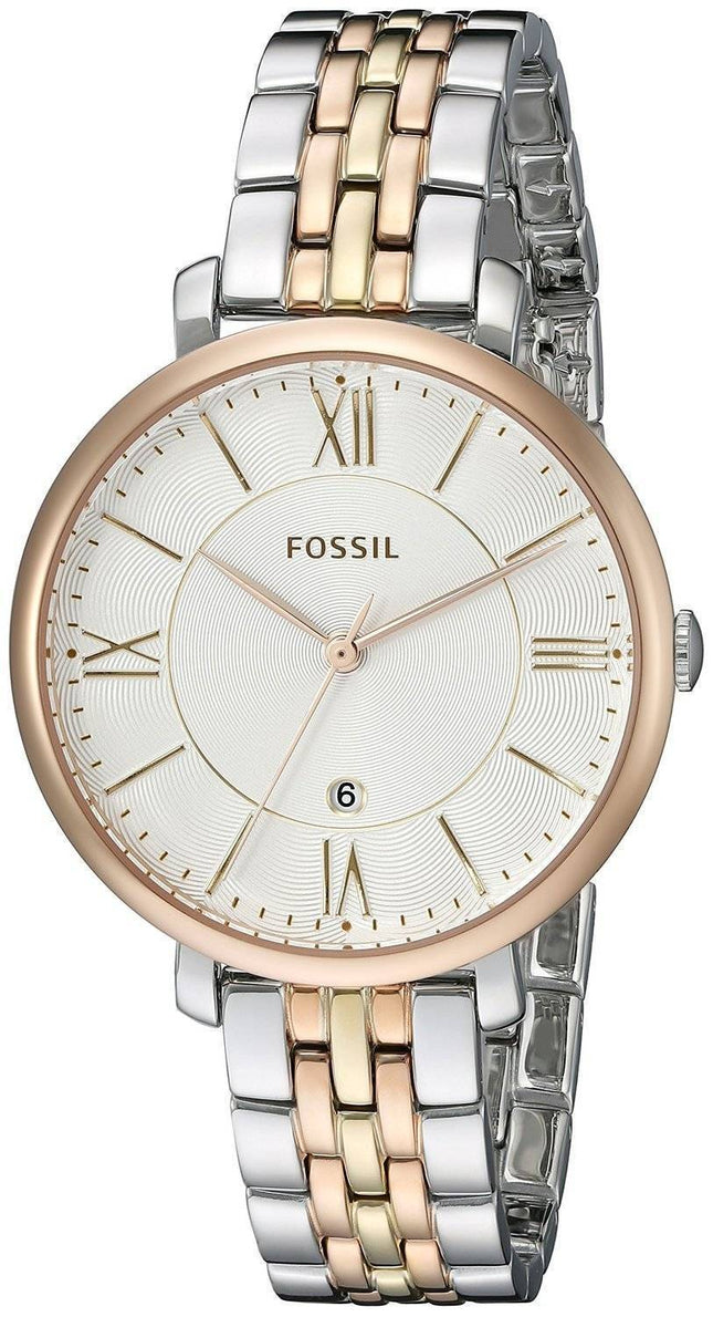 Fossile Jacqueline Silver ringe marineblå læder ES3844 kvinders ur