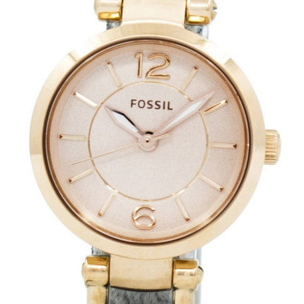 Fossile Georgien Rose Dial grå læder ES3862 kvinders ur