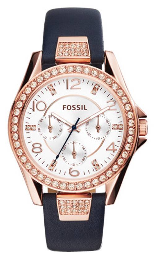 Fossile Riley multifunktions krystal kvarts ES3887 kvinders Watch