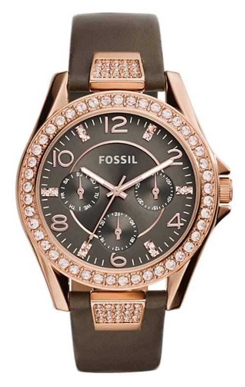 Fossile Riley multifunktions krystal kvarts ES3888 kvinders Watch