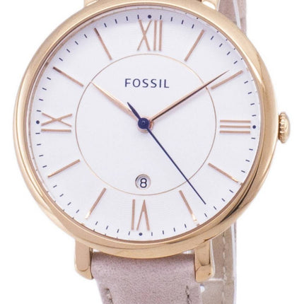 Fossile Jacqueline Quartz Blush læder rem ES3988 kvinders ur