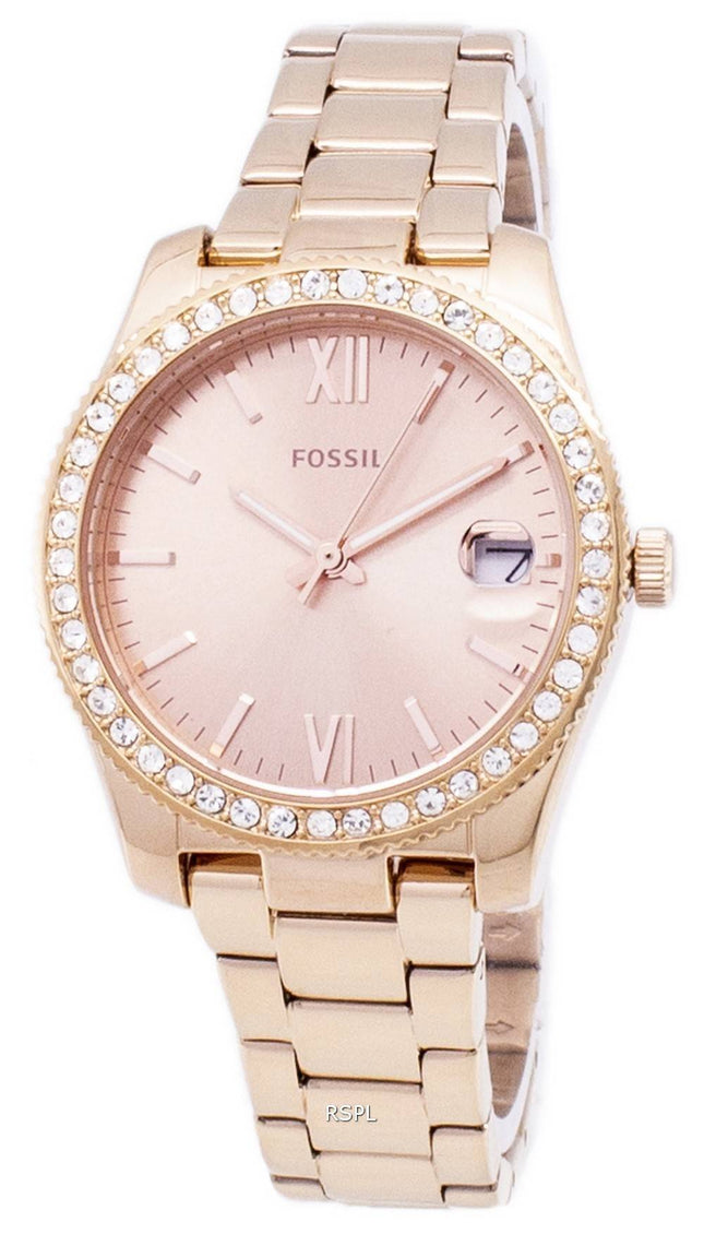 Fossil Scarlette Quartz diamant accenter ES4318 kvinders Watch