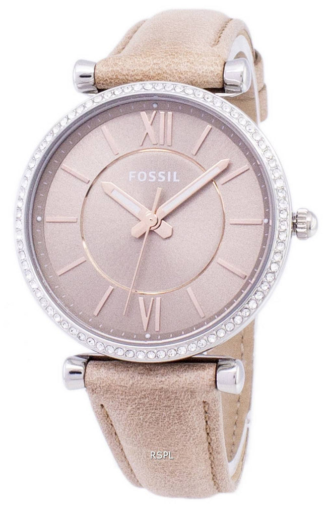 Fossile Carlie tre-Hand Sand kvarts diamant accenter ES4343 kvinders Watch