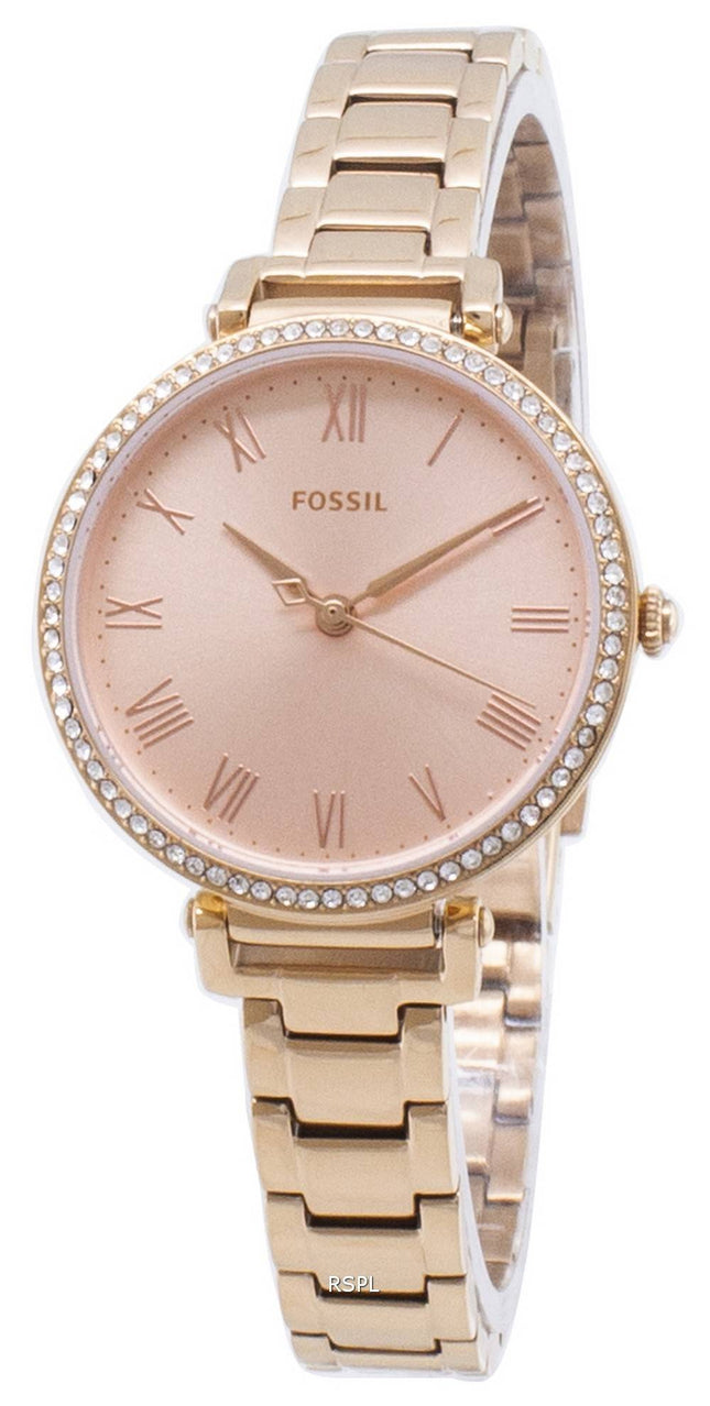 Fossile Kinsey ES4447 diamant accenter Quartz kvinder ur