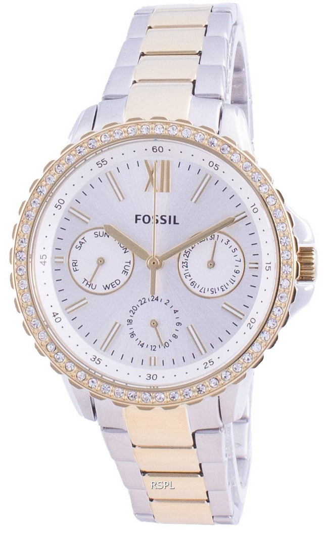 Fossil Izzy multifunktions ES4784 kvarts kronograf diamant accenter dameur