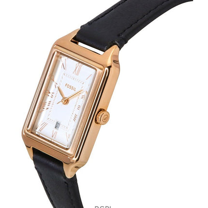 Fossil Raquel læderrem White Dial Quartz ES5310 Dameur