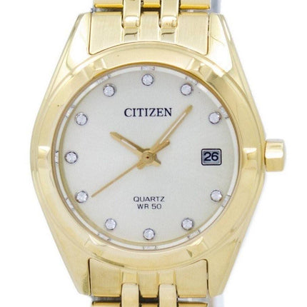 Borger Analog Quartz Diamond Accent EU6052 - 53P kvinders ur
