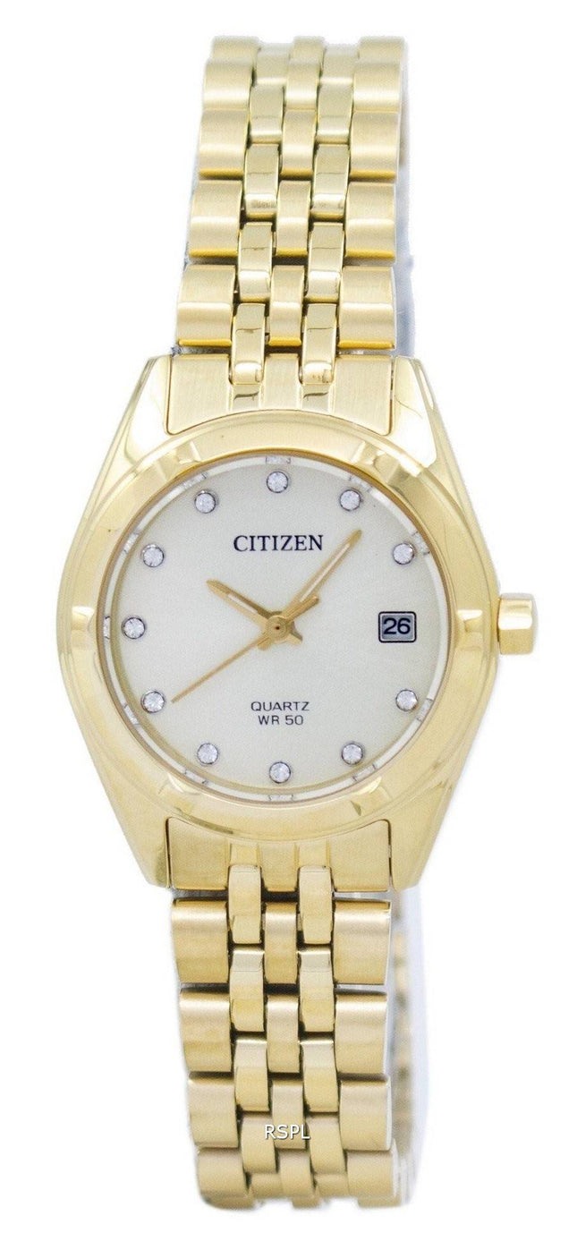 Borger Analog Quartz Diamond Accent EU6052 - 53P kvinders ur