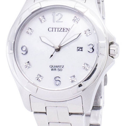 Borger kvarts EU6080 - 58D diamant accenter kvinders ur