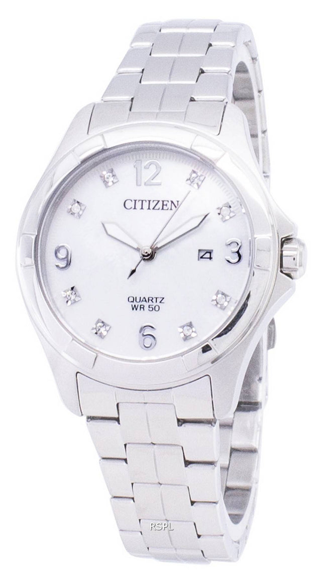 Borger kvarts EU6080 - 58D diamant accenter kvinders ur