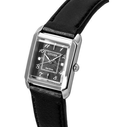 Citizen Bianca læderrem sort urskive Eco-Drive EW5600-01E dameur