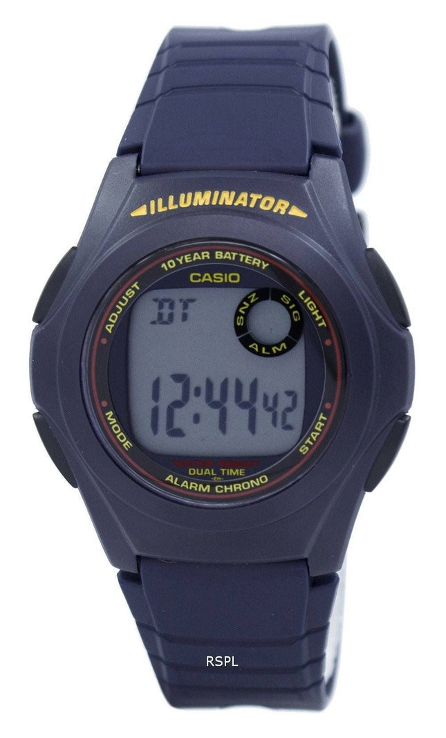 Casio Illuminator dobbelt tid Alarm Chrono F-200W-2ASDF F200W-2ASDF Herreur