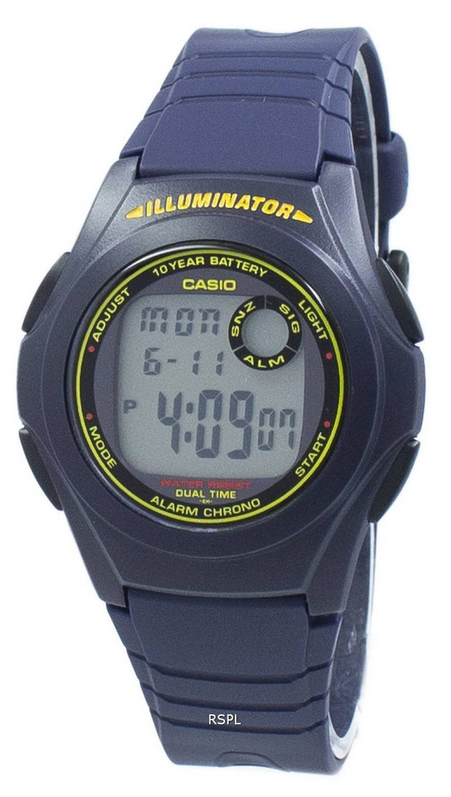 Casio Illuminator dobbelt tid Chrono Digital F-200W-2B F200W-2B Herreur