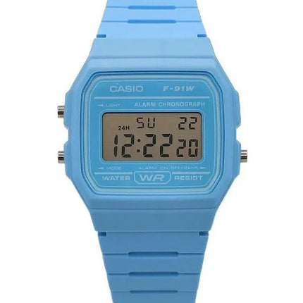 Casio Digital Blue Resin Rem Quartz F-91WC-2A Unisex ur