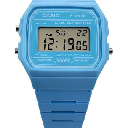 Casio Digital Blue Resin Rem Quartz F-91WC-2A Unisex ur