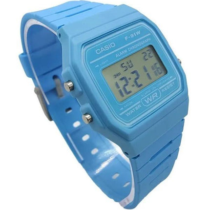 Casio Digital Blue Resin Rem Quartz F-91WC-2A Unisex ur