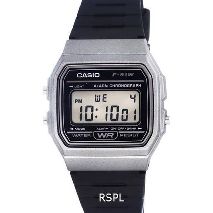 Casio Digital Resin Black Dial Quartz F-91WM-1B F91WM-1B herreur