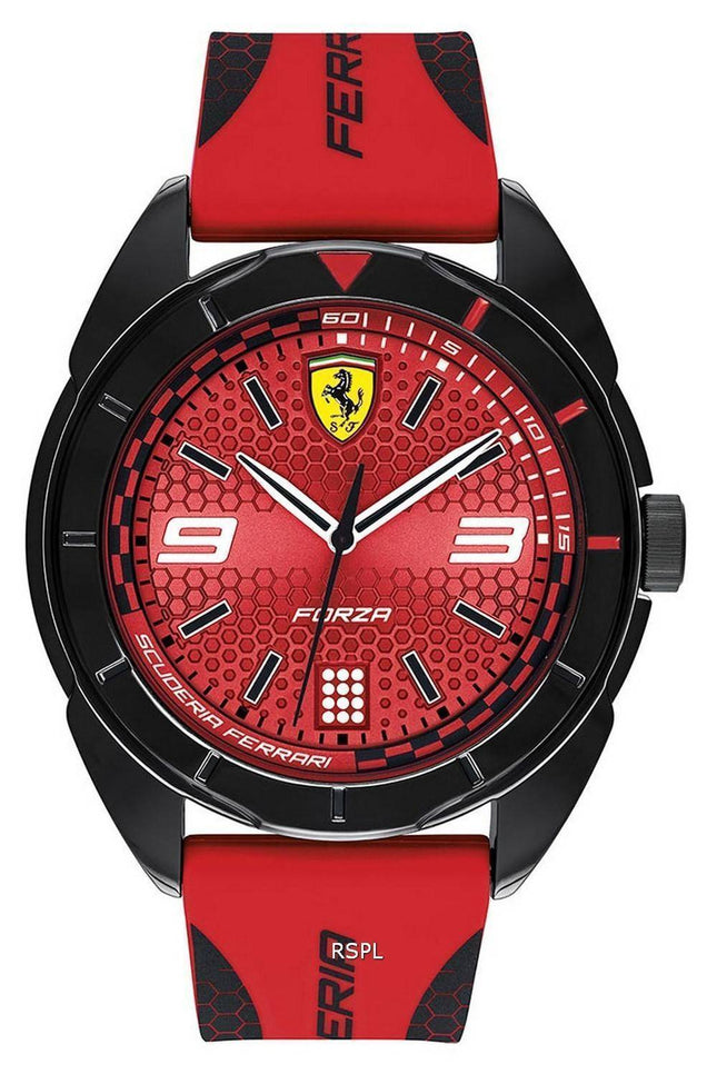 Ferrari Scuderia Forza Red Dial Silicon Band Quartz 0830517 Herreur