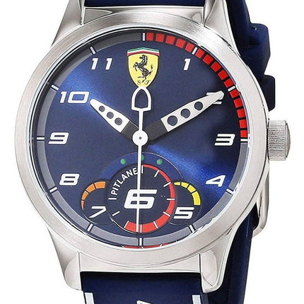 Ferrari Scuderia Pitlane Blue Dial Silicon Band Quartz 0860005 Unisex ur