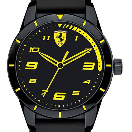 Ferrari Scuderia Redrev Black Dial Silicon Band Quartz 0860009 BÃ¸rneur