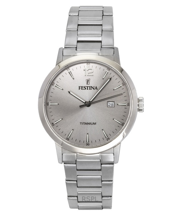 Festina Titanium Grå Skive Quartz F20435-2 Herreur