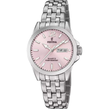 Festina Classics Stainless Steel Pink Dial Quartz F20455-2 100M dameur