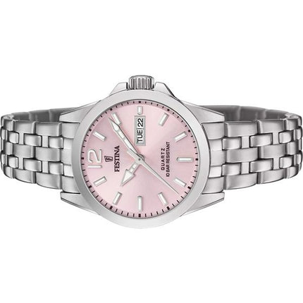 Festina Classics Stainless Steel Pink Dial Quartz F20455-2 100M dameur