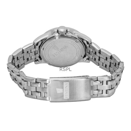 Festina Classic rustfrit stål blå urskive kvarts F20455-3 100M dameur