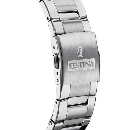 Festina Sport Chronograph Rustfrit stål Black Dial Quartz F20463-4 100M herreur