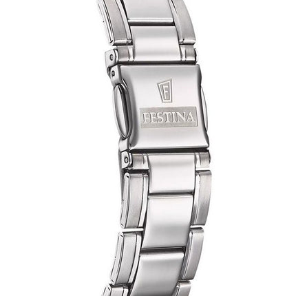 Festina Classic rustfrit stål hvid skive kvarts F20511-2 herreur
