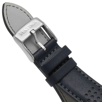 Festina Timeless Chronograph Læderrem Blue Dial Quartz F20561-2 100M herreur